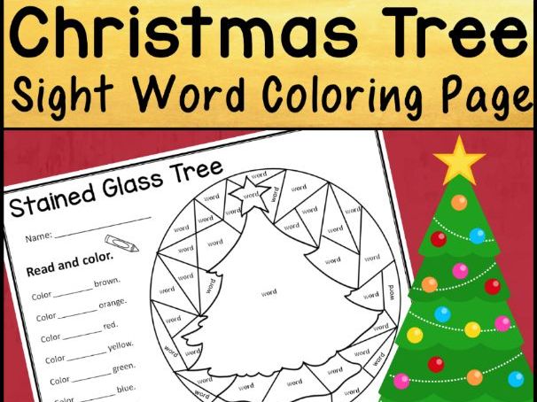 Christmas tree sight coloring sheet