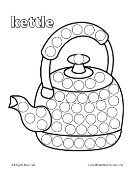 Dot coloring pages for the beginning letter sounds alphabet reading center