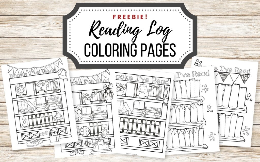 Free coloring reading log printable