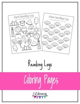 Reading log coloring pages full year by season and by month made by teachers