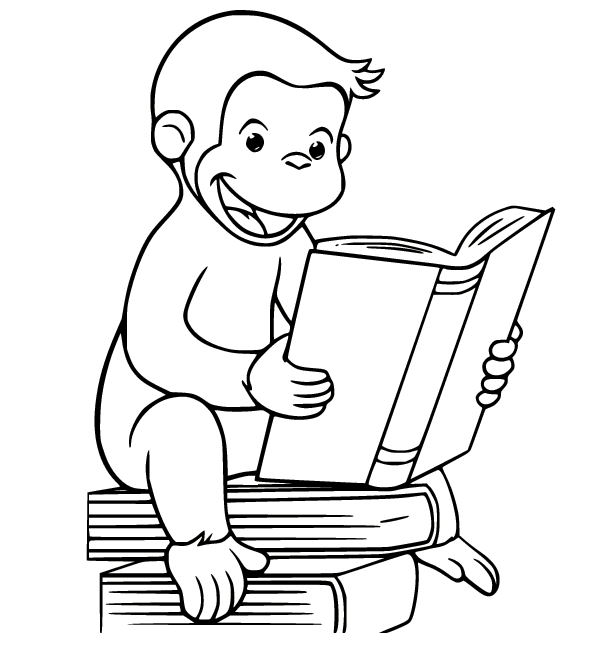 Curious george coloring pages printable for free download