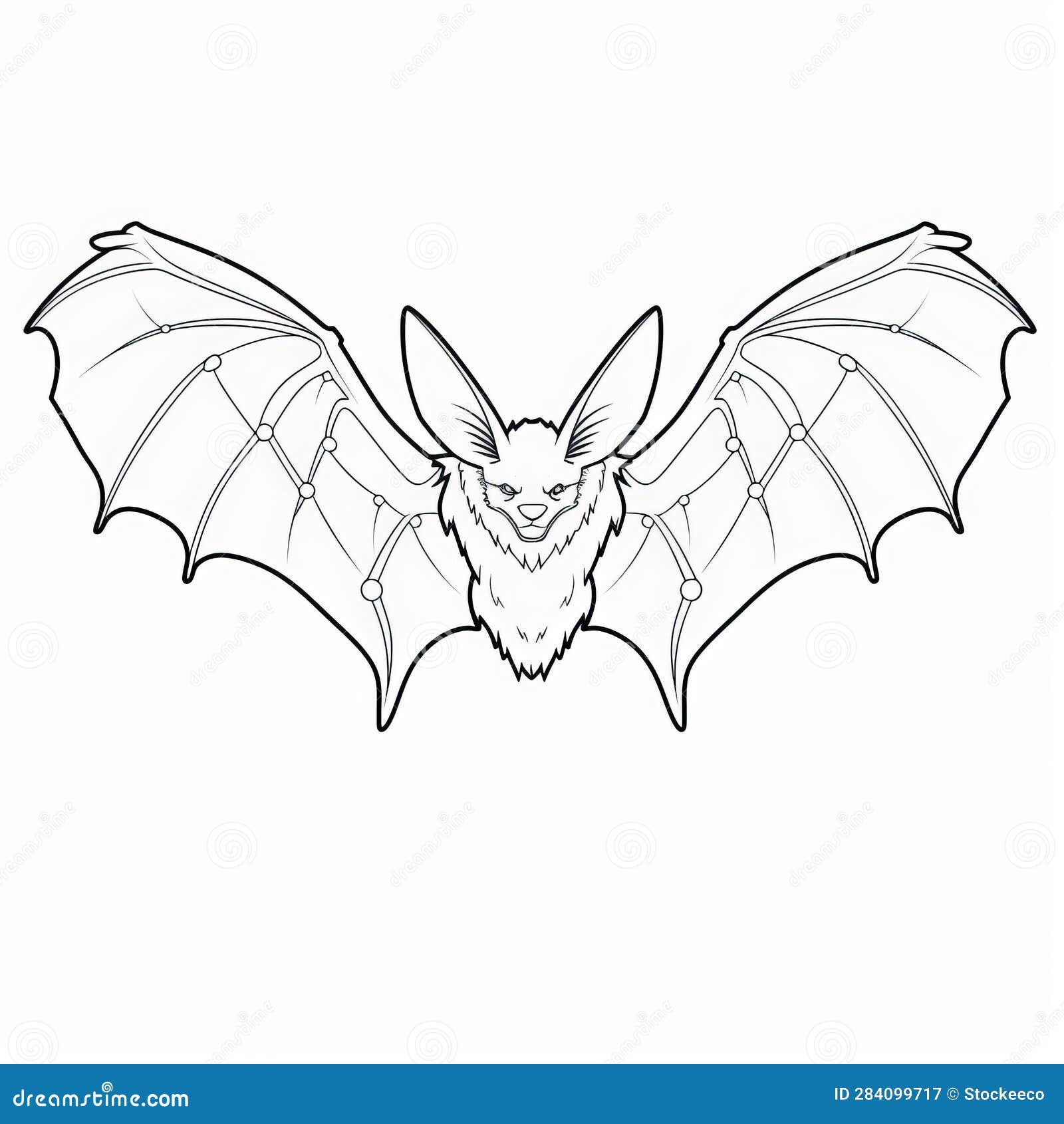 Monochrome bat drawing pages iconic and demonic coloring page stock illustration