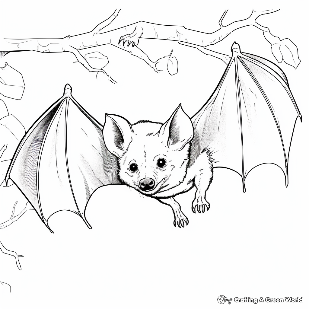 Fruit bat coloring pages