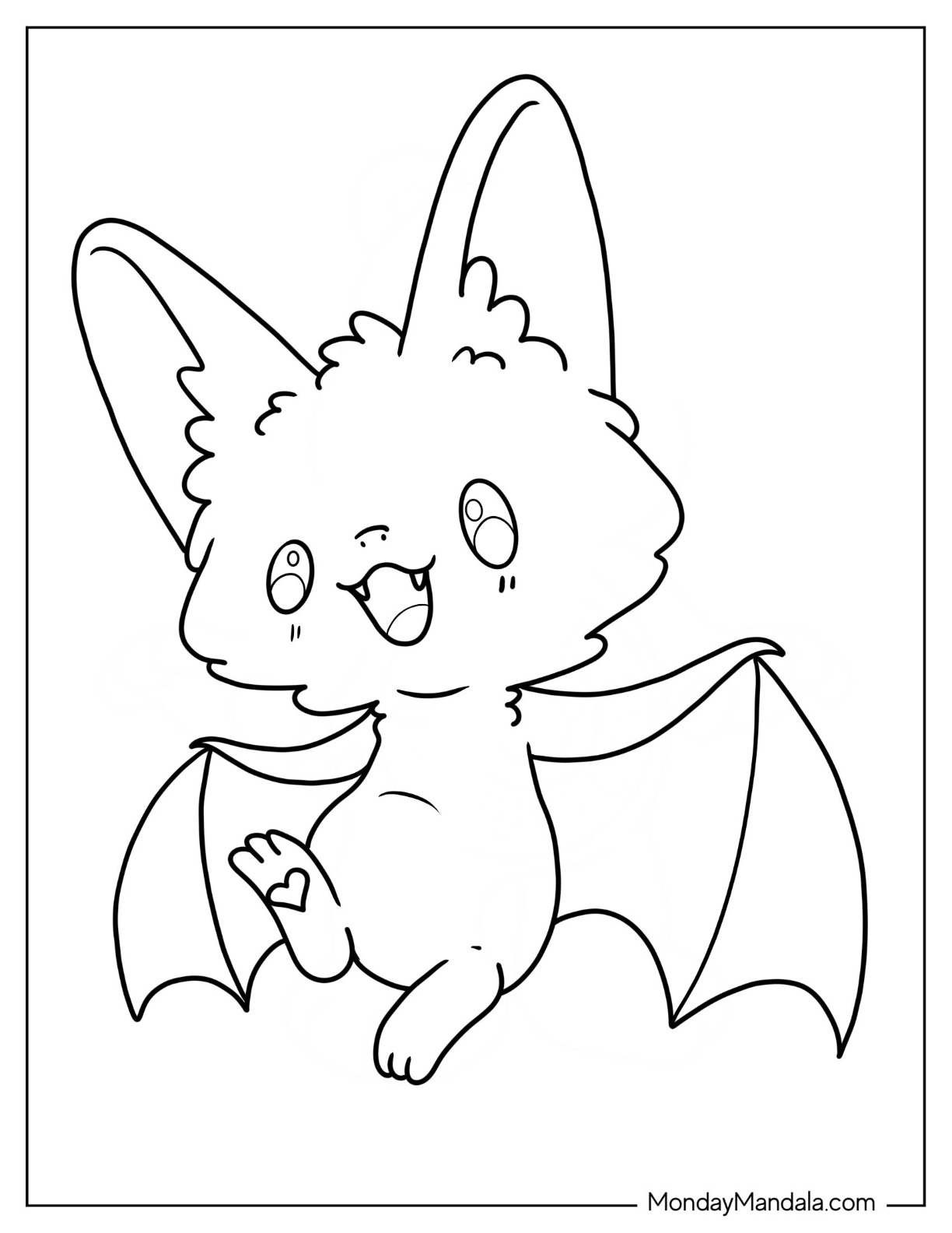 Bat coloring pages free pdf printables