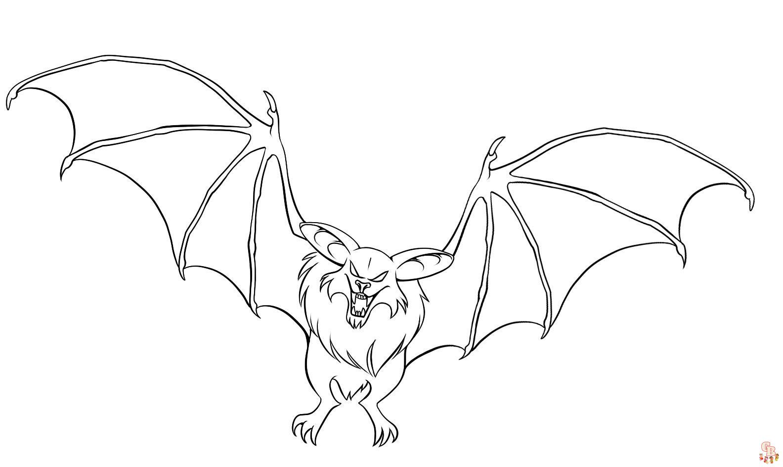 Fun and free bat coloring pages for kids