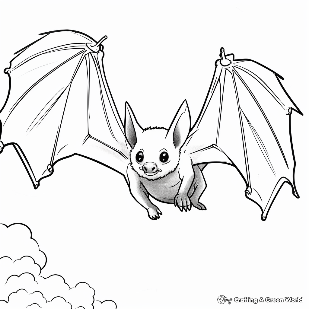 Fruit bat coloring pages