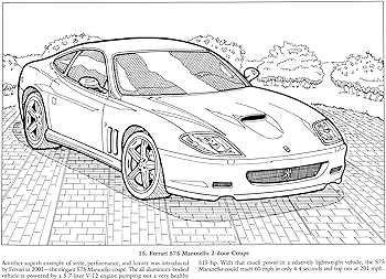 Luxury cars coloring book dover planes trains automobiles coloring bruce lafontaine books