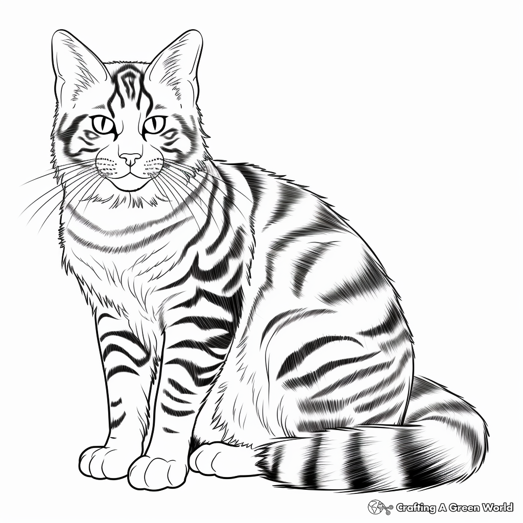 Tabby cat coloring pages