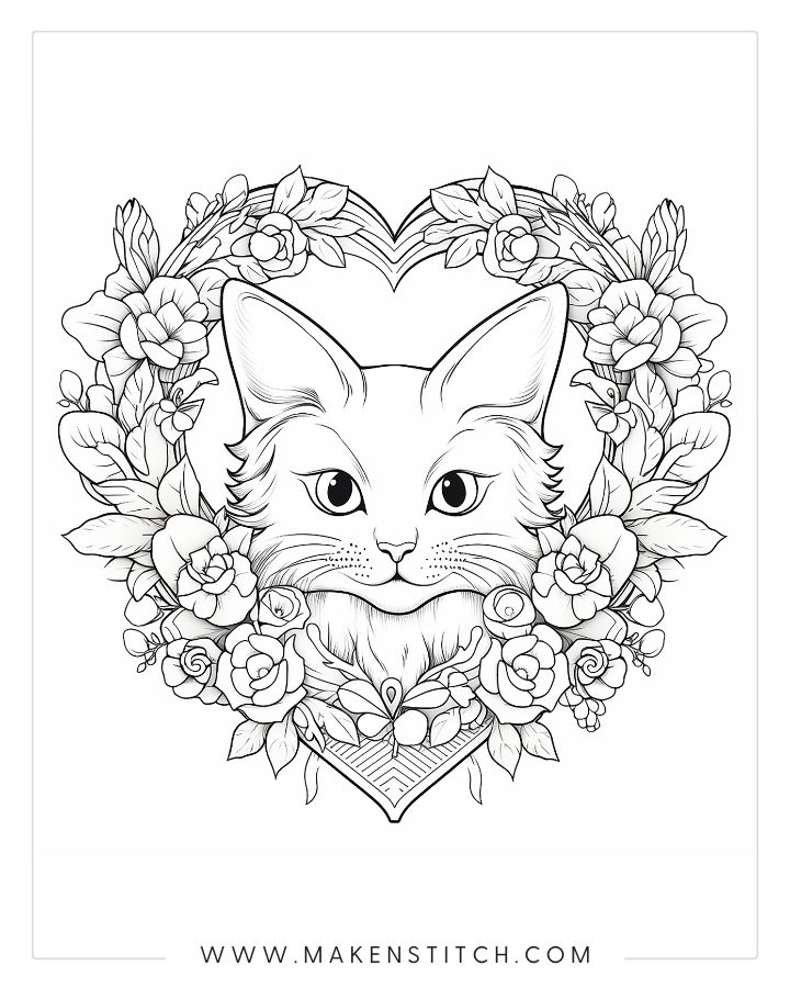 Free kittens coloring pages for kids and adults