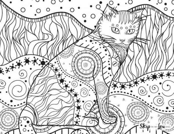 Cat coloring pages skip to my lou