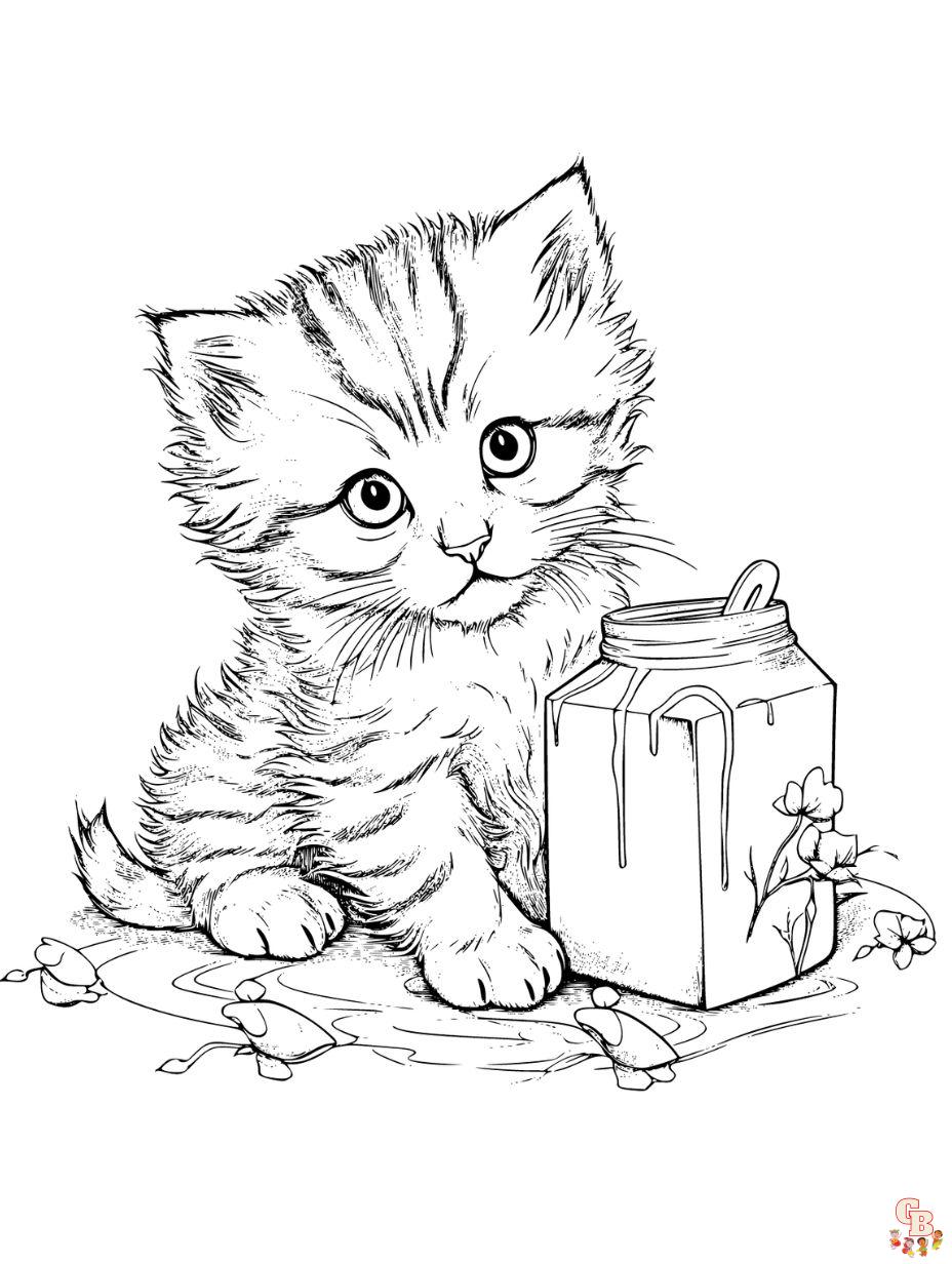 Explore the world of cats with free printable cat coloring pages