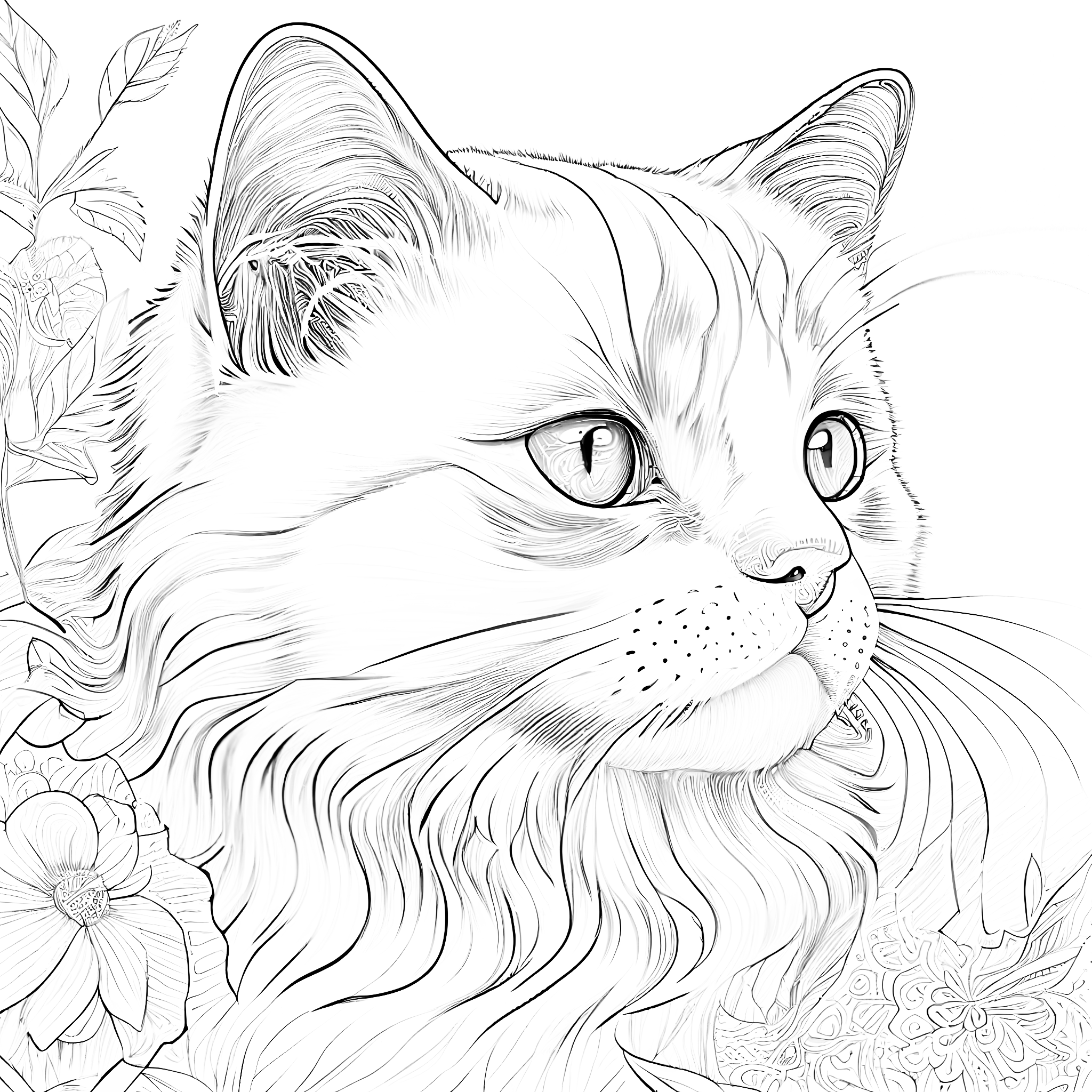 Coloring pages cats â templates