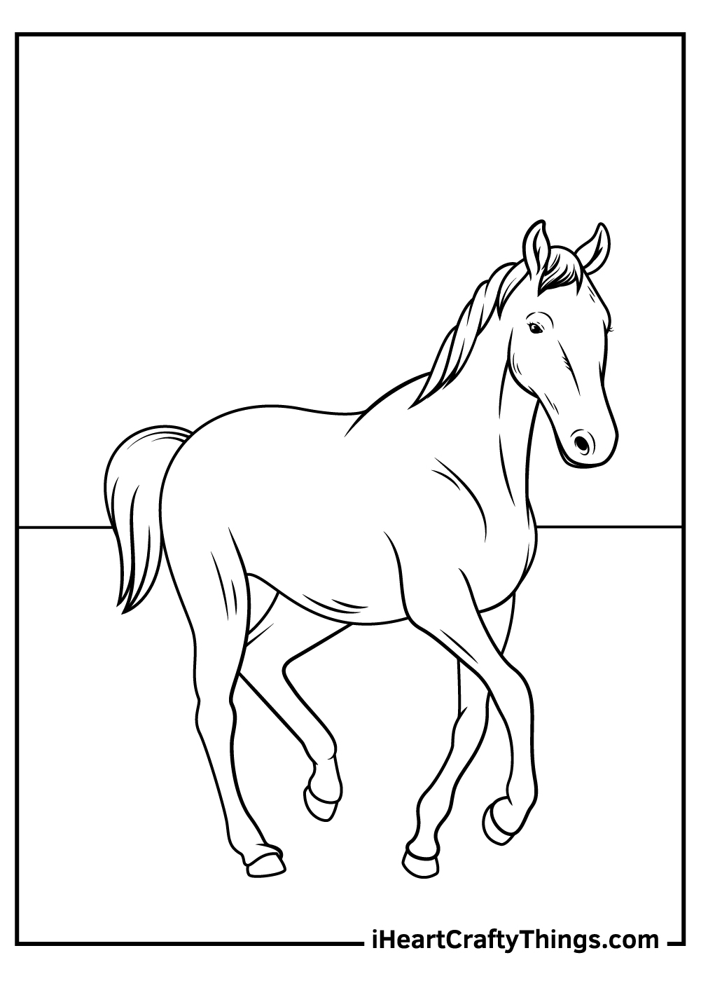 Realistic horse coloring pages updated