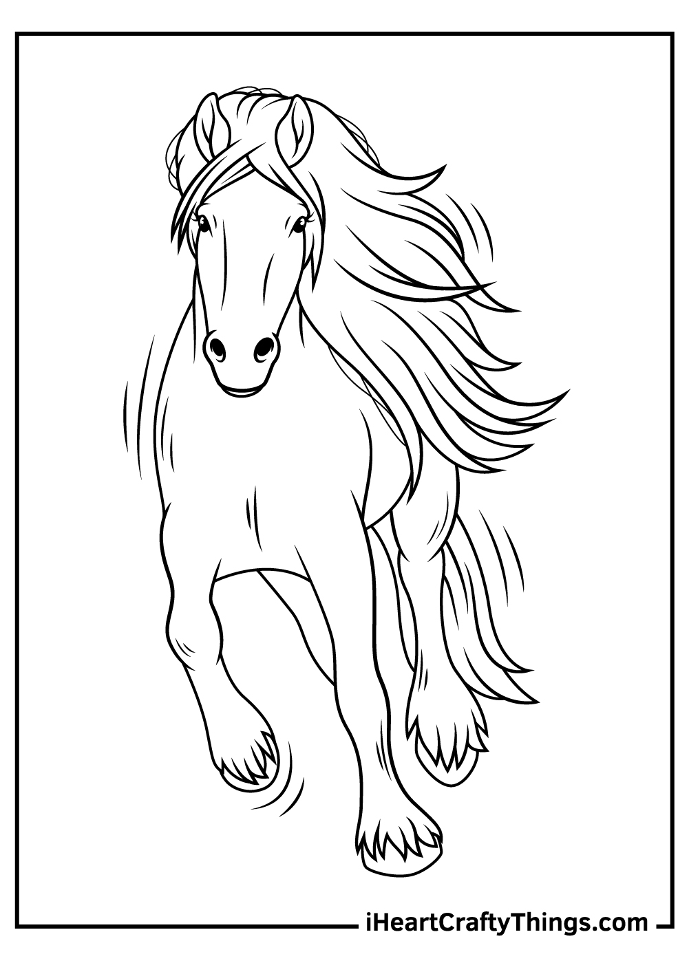 Realistic horse coloring pages updated