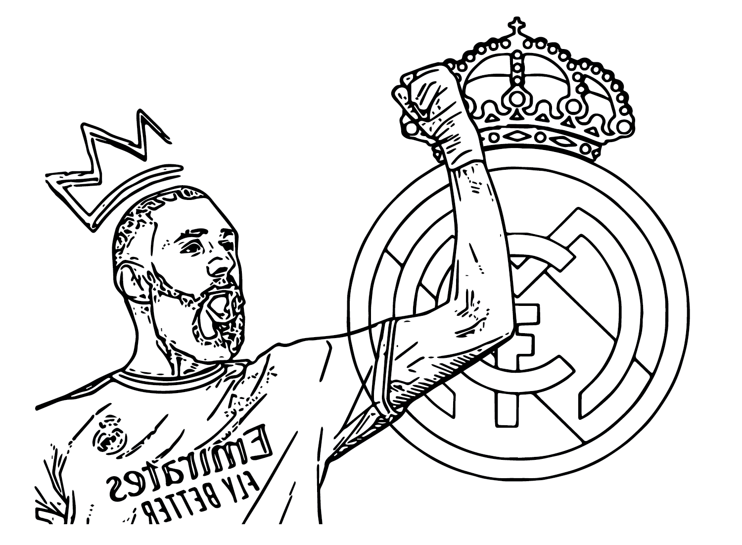 Karim benzema coloring pages printable for free download