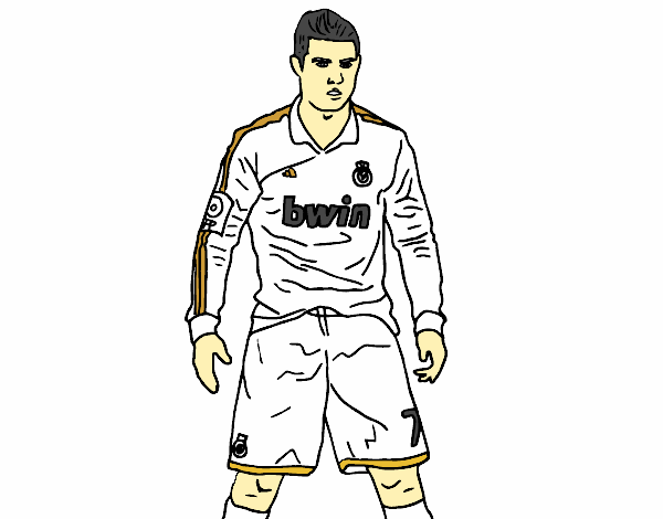 Colored page ronaldo bwin painted by user not registered