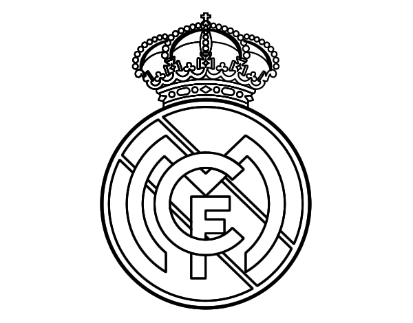 Real madrid cf crest coloring page