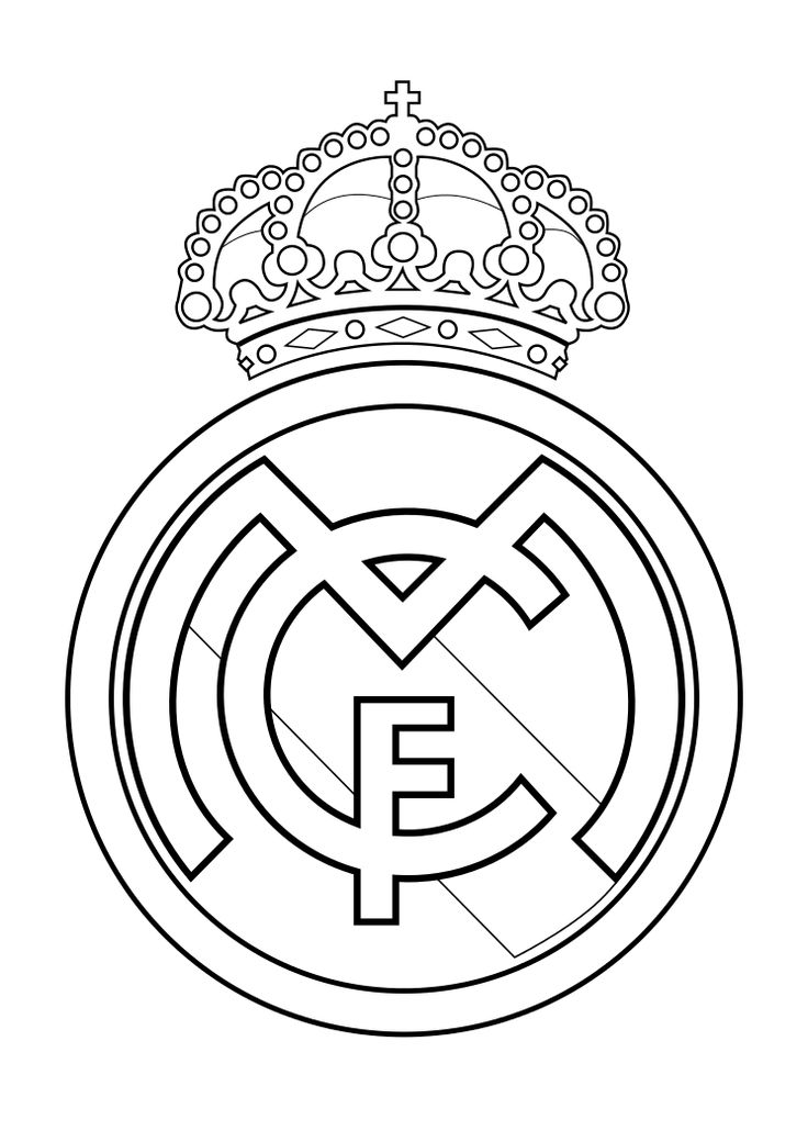 Escudo real madrid para colorear