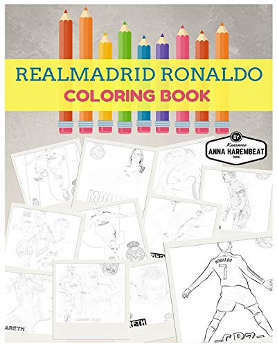 Realmadrid ronaldo coloring book football ronaldo bale morata modrid ramos realmadrid coloring book