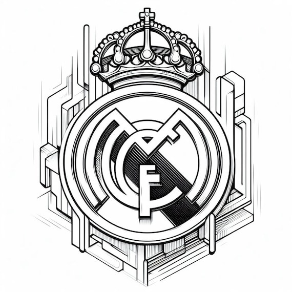 Real madrid logo coloring pages