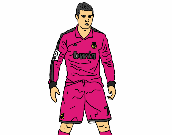 Colored page cristiano ronaldo real madrid painted by user not registered