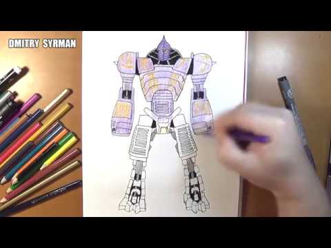 Speed drawing robot noisy boy real steel