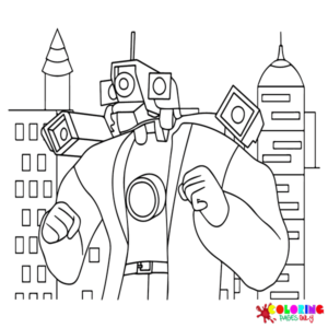 Titan cameraman coloring pages printable for free download