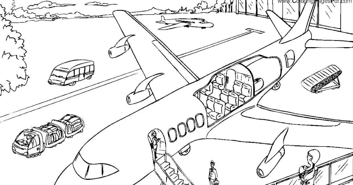 Realistic airplane coloring pages rcoloringpagespdf