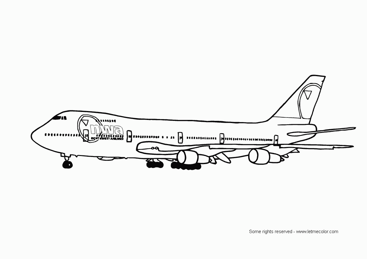 Boeing coloring page