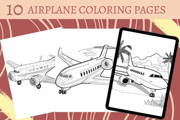 Airplane coloring pages