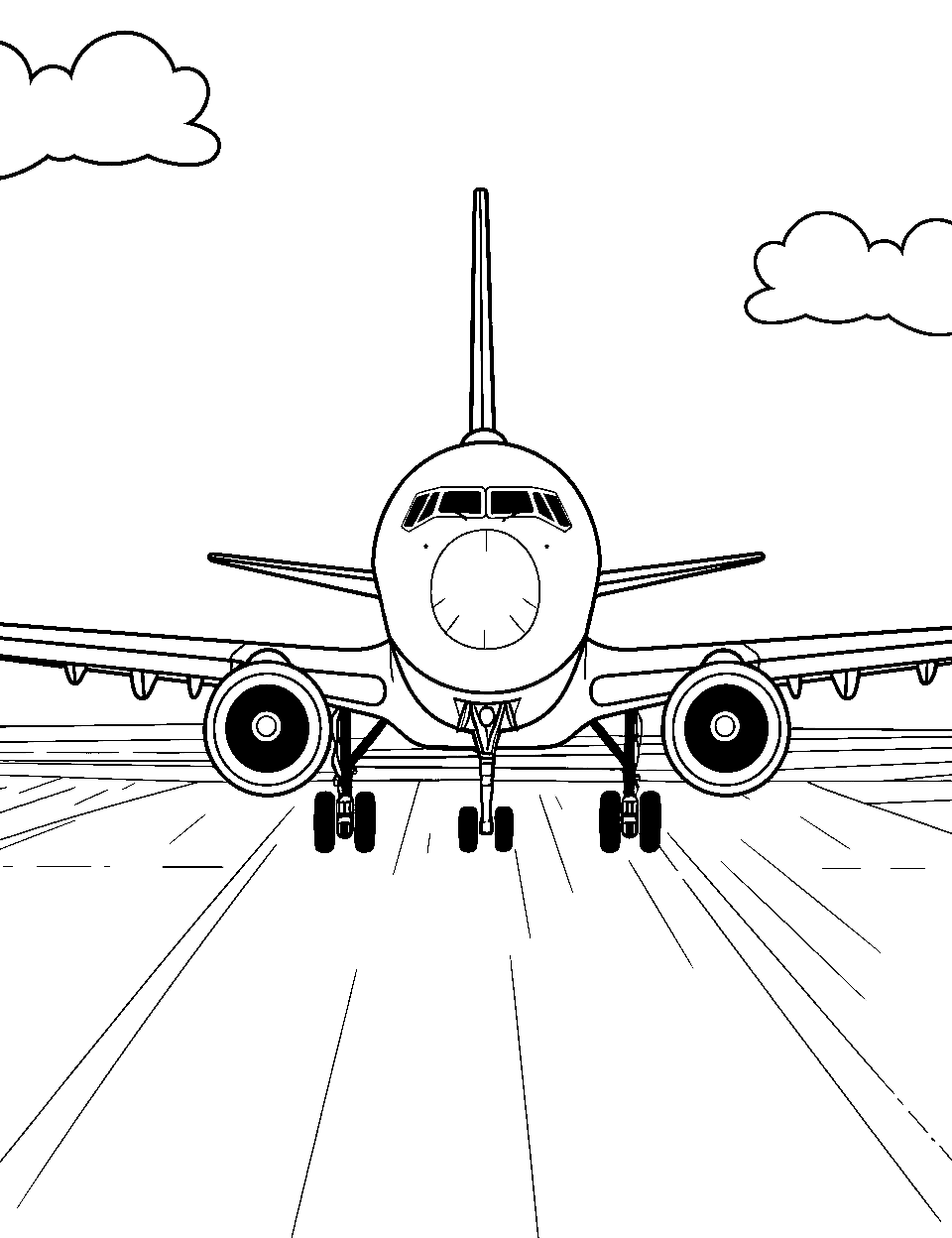 Airplane coloring pages free printable sheets