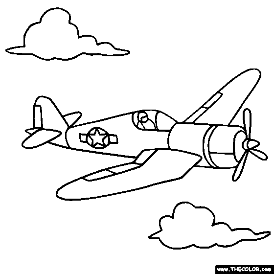 Airplanes online coloring pages