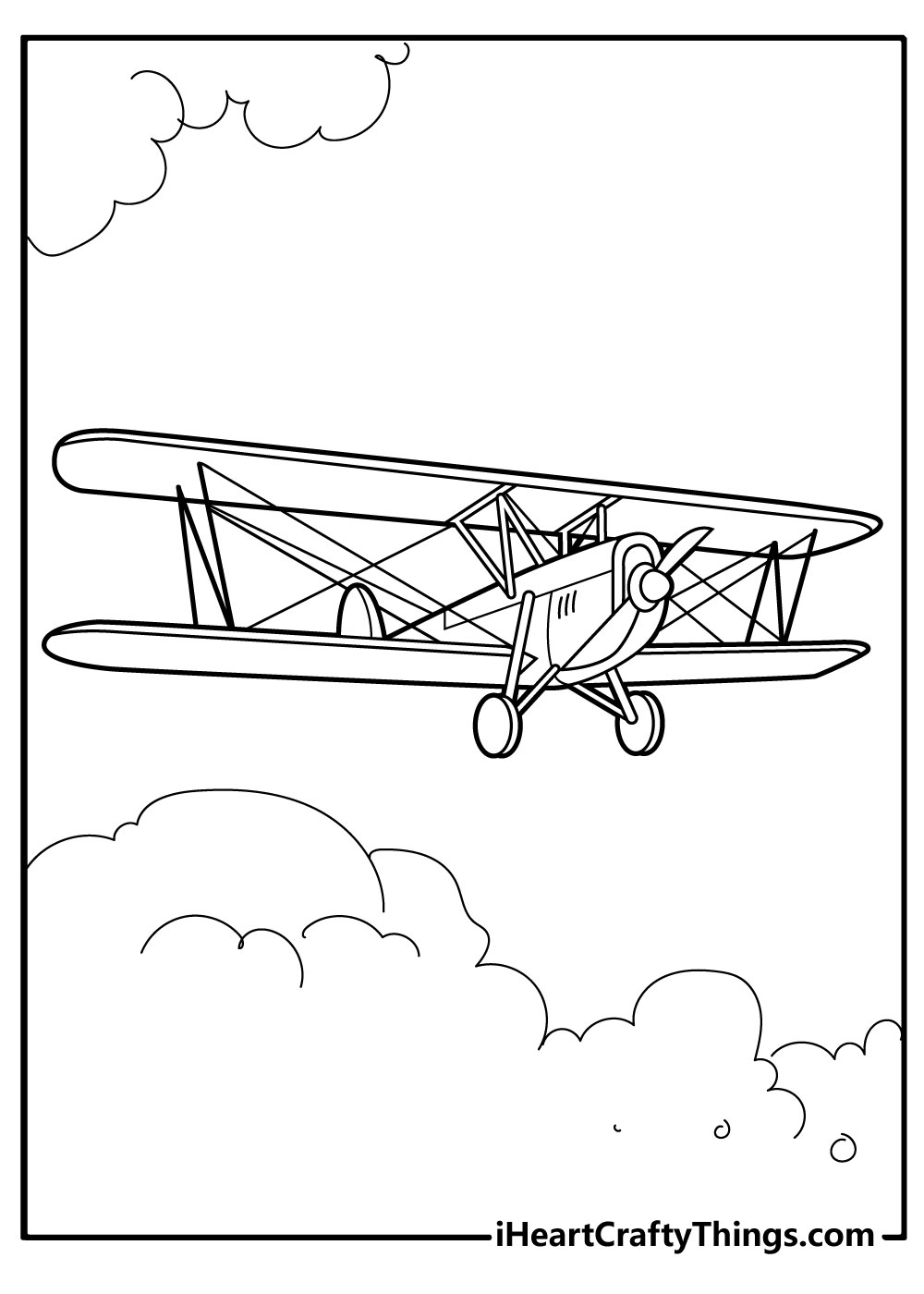 Airplane coloring pages free printables