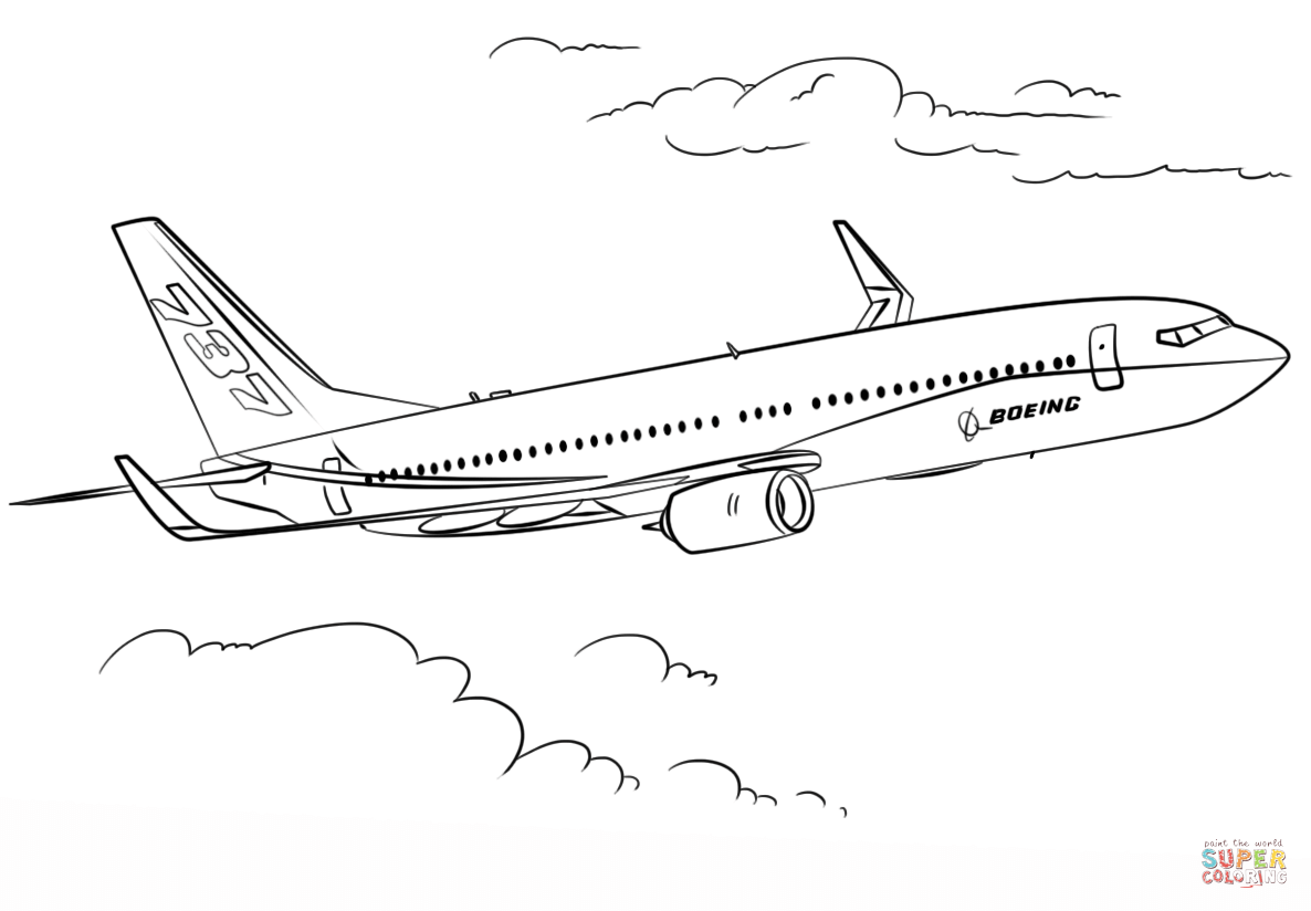 Boeing coloring page free printable coloring pages