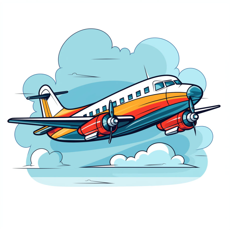 Printable airplane coloring page