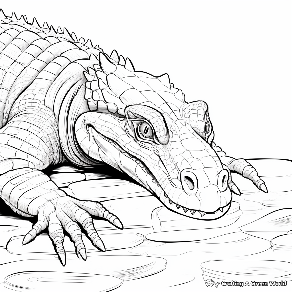 Alligator coloring pages