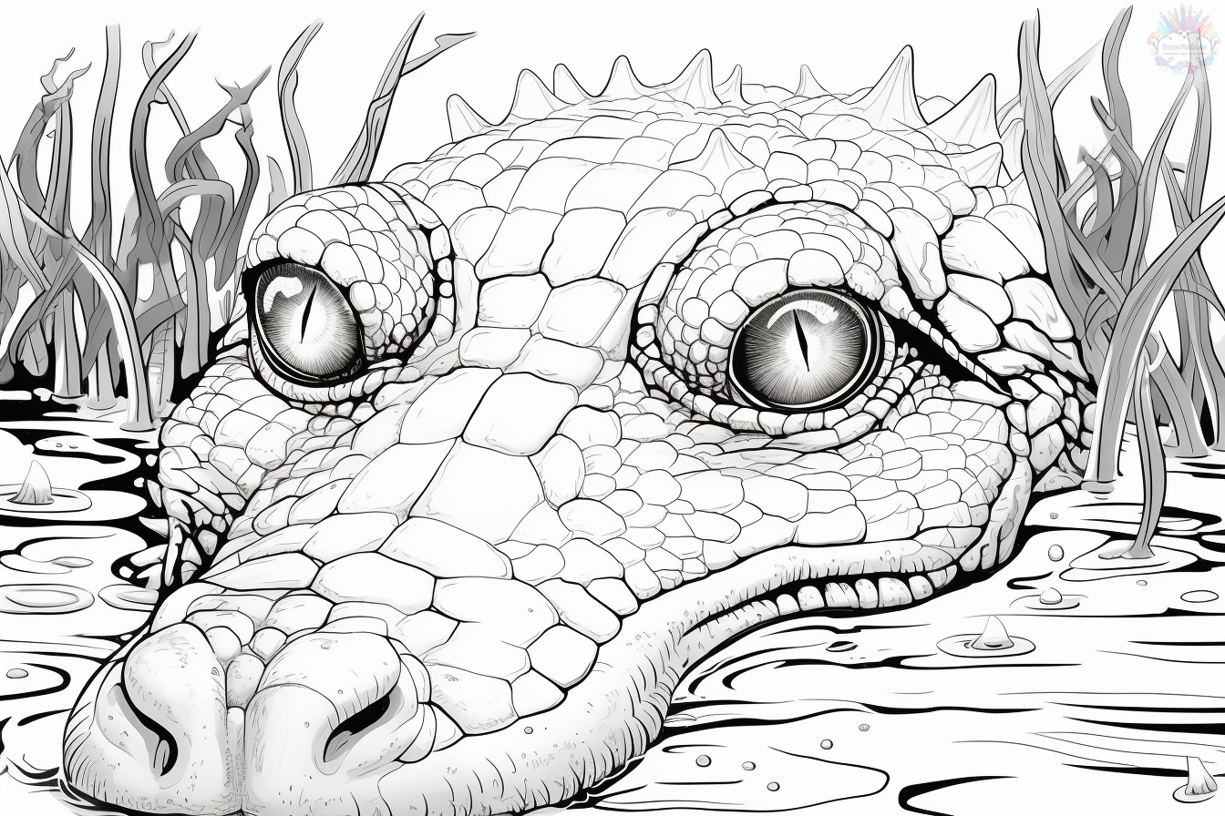 Alligator coloring pages