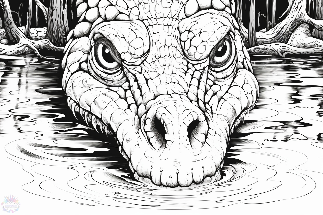 Alligator coloring pages