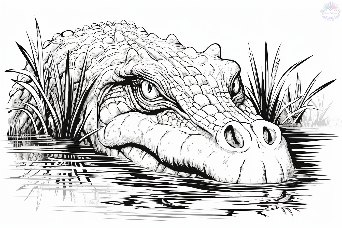 Alligator coloring pages