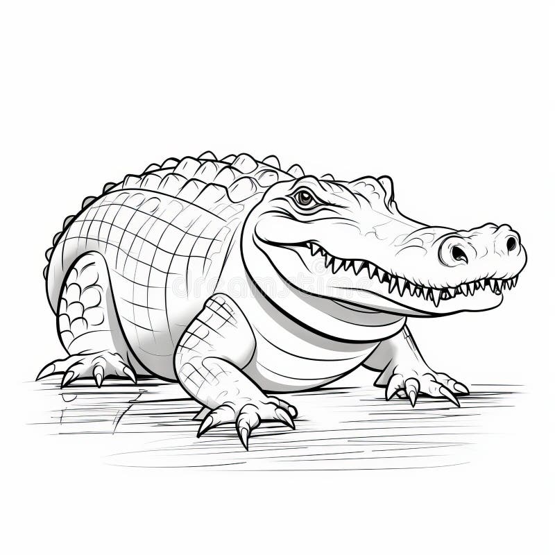 Alligator coloring book stock illustrations â alligator coloring book stock illustrations vectors clipart