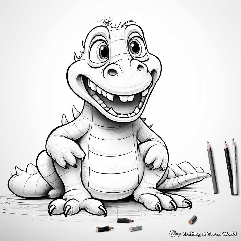 Alligator coloring pages