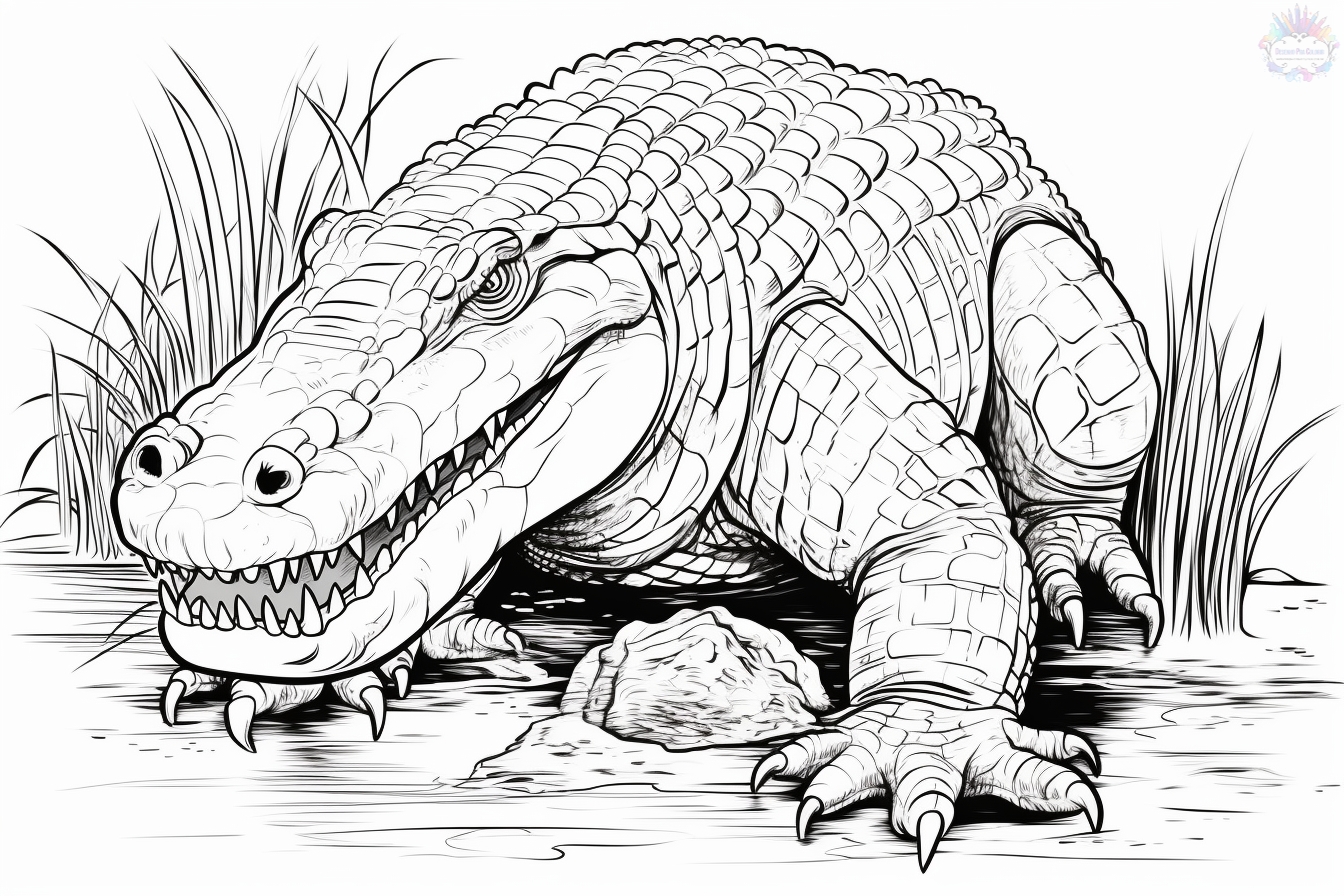 Alligator coloring pages