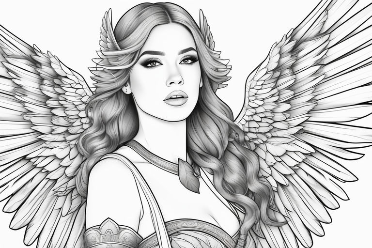 Coloring book coloring pages attractive angels