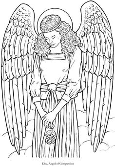 Angels coloring pages for adults