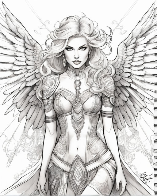 Angel tattoo sketch