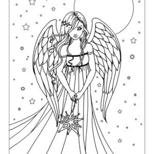 Angel coloring pages printable for free download