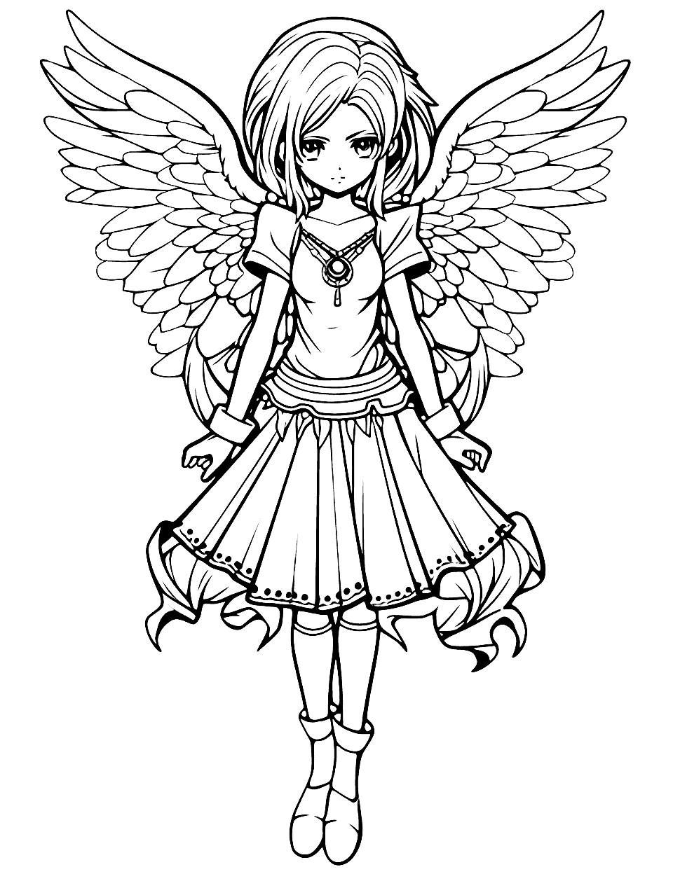 Anime coloring pages free printable sheets