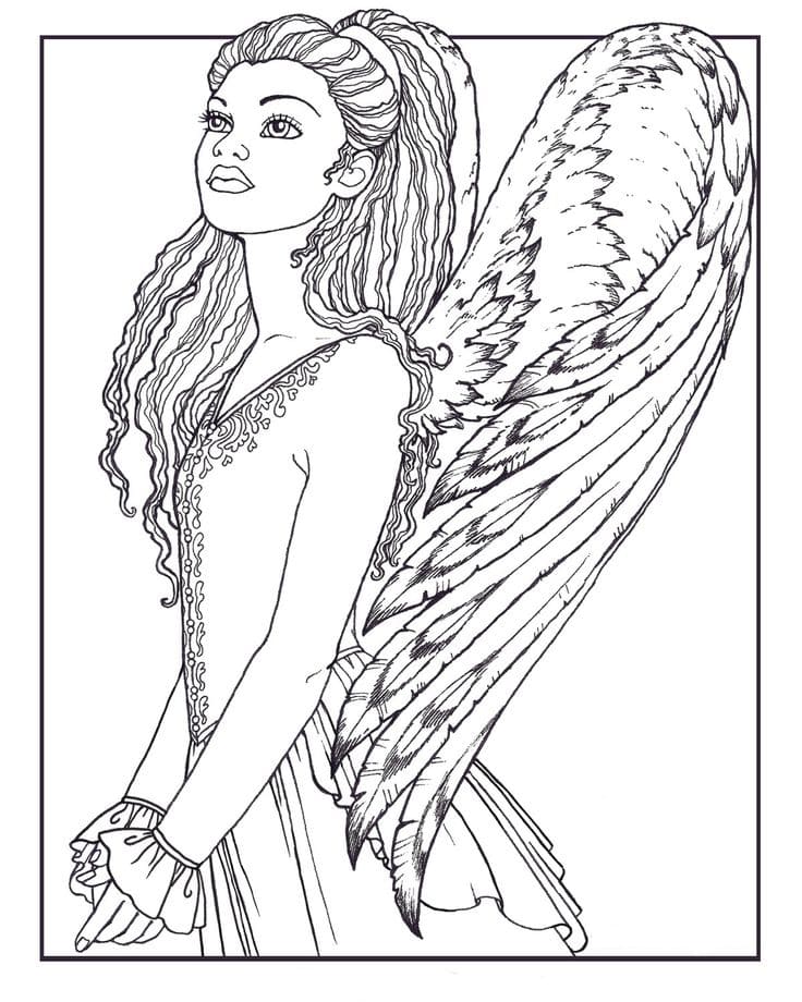 Angels coloring pages download and print for free