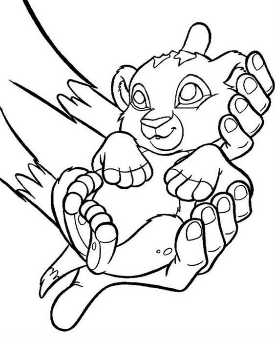 Free easy to print baby animal coloring pages