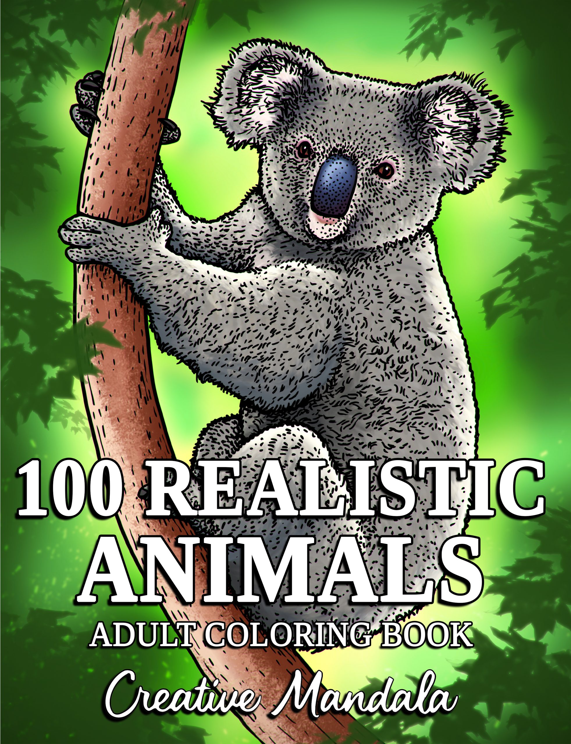 Realistic animals coloring book